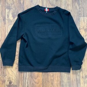 Hunter Black Embossed Logo Crewneck Sweatshirt